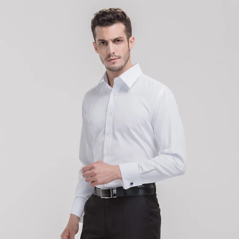 Orinery Лидер продаж дизайнер белый French Cuff Dress Shirt классическая мужская рубашка с длинным рукавом Slim Fit Марка мужская одежда с запонки