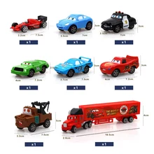 8pcs set Mc Queen Pixar Cars Scale Diecast Metal Alloy Modle Car Toys For Children