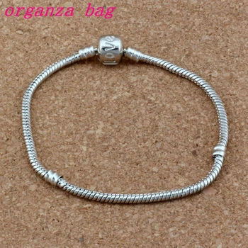 

10Pcs/lots Snake Chain Charm Bracelets Fit European Beads Bracelets Beaded Bracelets Tibet 21cm B-76