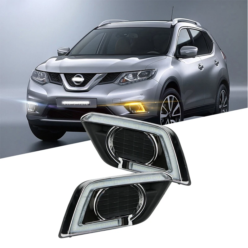 

Auto Accessories Car Flashing 12V LED DRL Daytime Running Light Turning Signal Lamp for Nissan X-Trail Xtrail X Trail 2017 2018