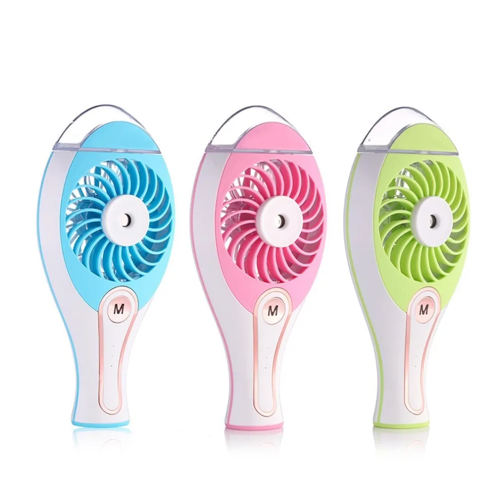 

2018 Portable Mini Fan Fashion Small Battery Spray Fan Air Conditioner Handheld Fan Air Cooler Fans for Office desktop Home