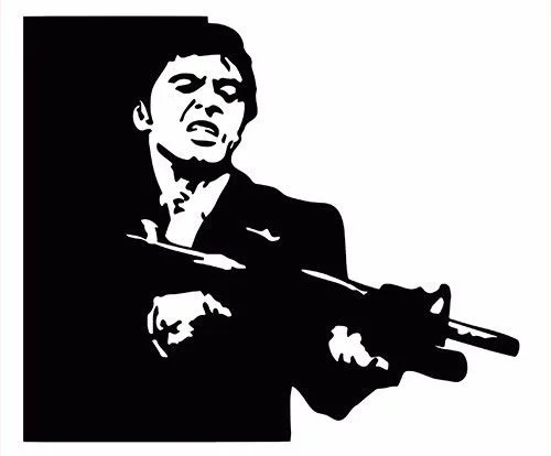 

For Tony Montana #2 sticker VINYL DECAL Scarface Al Pacino Brian De Palma Stone Various Sizes