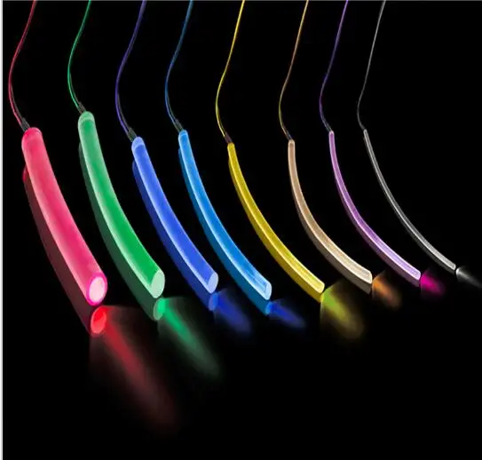 super bright PMMA optical fiber cable side glow 5mm/6mm diameter for