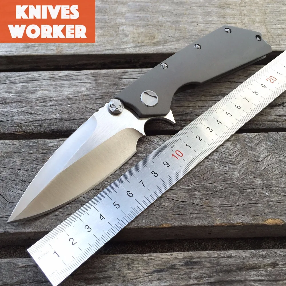 

LDT Whale Shark Folding Knife D2 Blade Titanium Flipper Microtech Tactical Camping Outdoor Survival Knives Hunt EDC Tools OEM