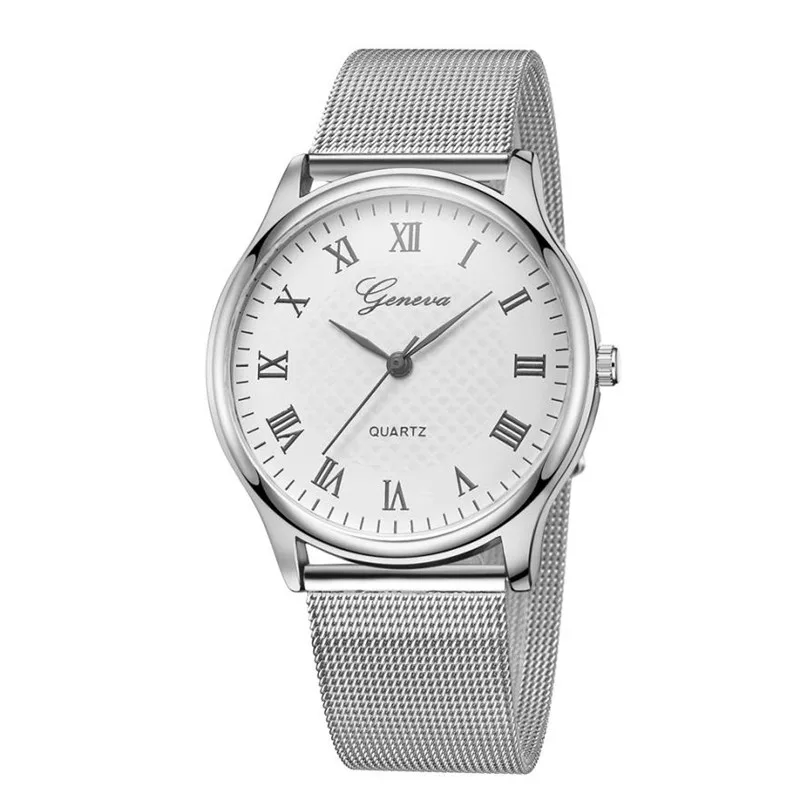 

2018 New Fashion Geneva Women's Unisex Stainless Steel Quartz Alloy Wrist Watches Ladies' Gifts Relogio Feminino Hot Sale #D