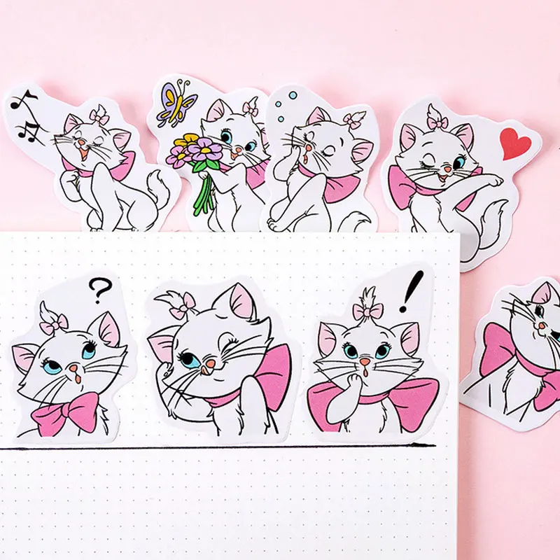 

45 pcs/box Miss cat paper sticker cartoon animal heteromorphism decoration DIY diary scrapbooking sealing sticker stationery