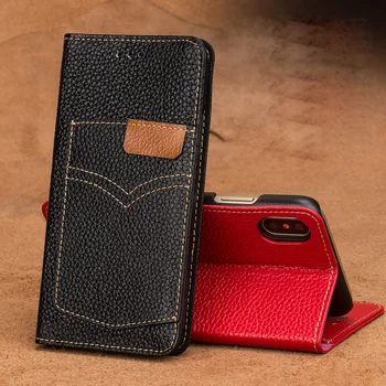 

LAGANSIDE brand phone caseFlip cowboy card bit models phone case For iPhone X cell phone package All handmade custom