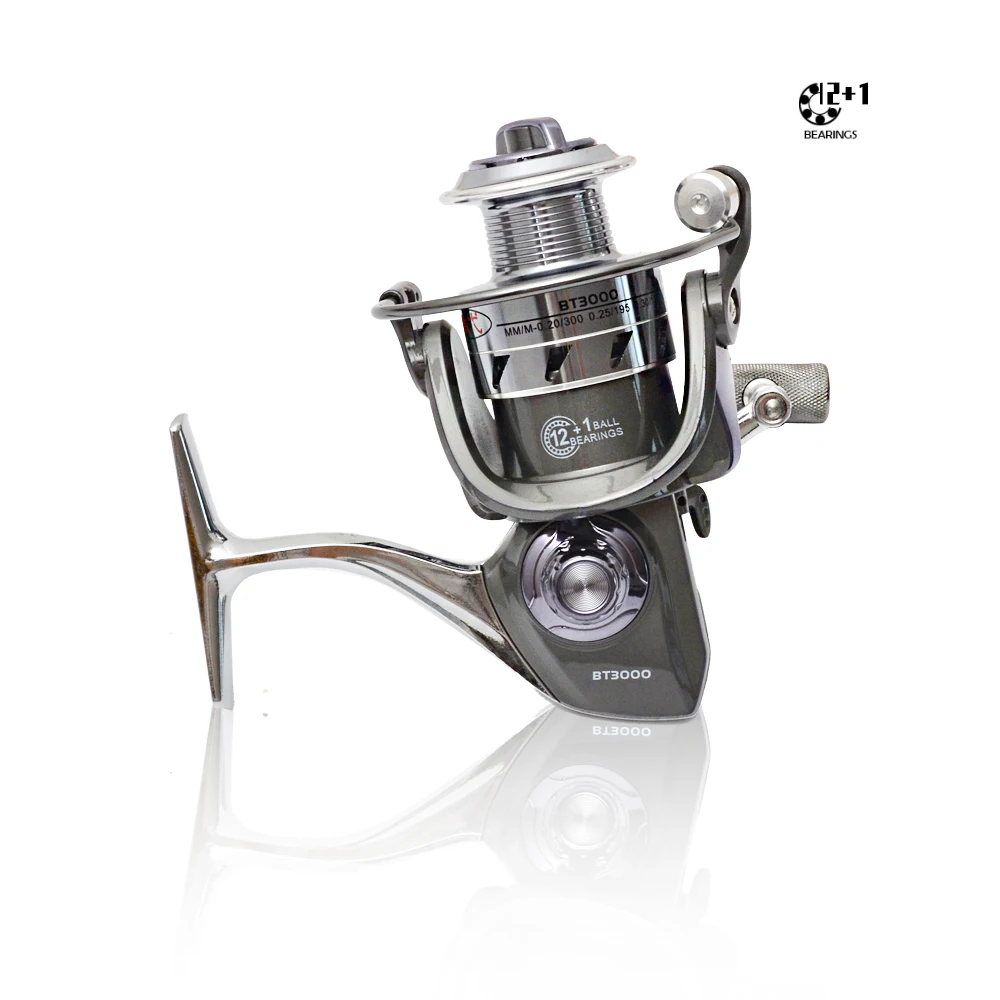 Fishing Reel carretilha 12+1 BB Metal Spinning Reels Heavy Drag Boat Fishing Reel 5.2:1 Carp Fishing Spinner pesca Tool