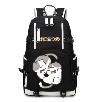 

High-Q Unisex Anime Cos Cartoon Neko Atsume Cat Backpack Neko Atsume School bag Laptop Travel Bags School Backpack