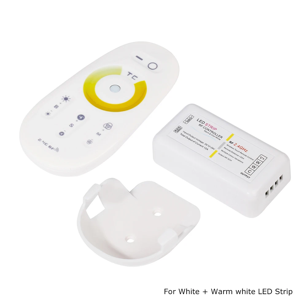 DC12V 24V 12A Mi light 2.4G RF Touch Screen Dimmer CCT Controller