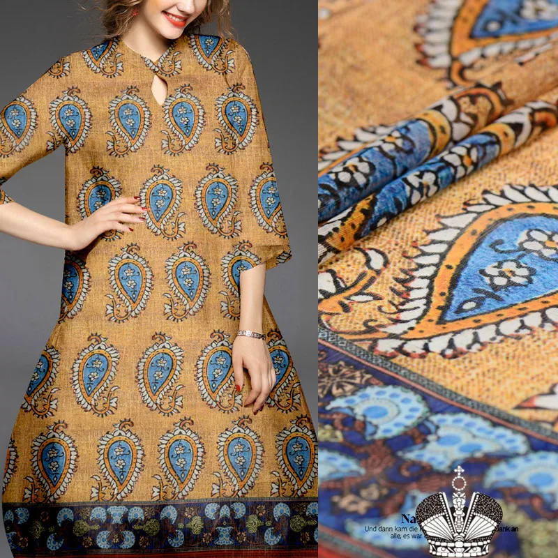 

Retro silk linen fabric breathable silk fabric for dress ethnic fabrics natural linen fabric wholesale silk cloth