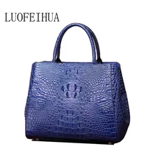 LUOFEIHUA новая кожаная сумка, оригинальная замшевая кожаная сумка-мессенджер с крокодиловым узором, дизайнерские сумки