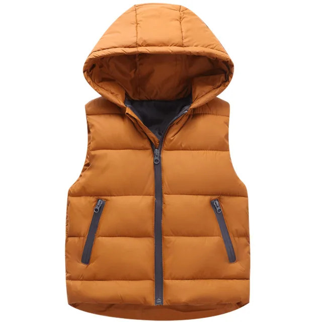 Vests Children Hoodies Warm Jacket Baby Girls Outerwear Coats Kids Vest Boys Hooded Jackets Autumn Winter Thicken Waistcoats 4