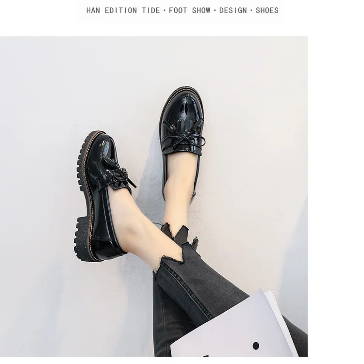  Slip On PU Women Loafers Fashion England Summer Women Flats Non-slip Retro Heels Casual Wedge Ladies Leather shoes New VT215 (16)