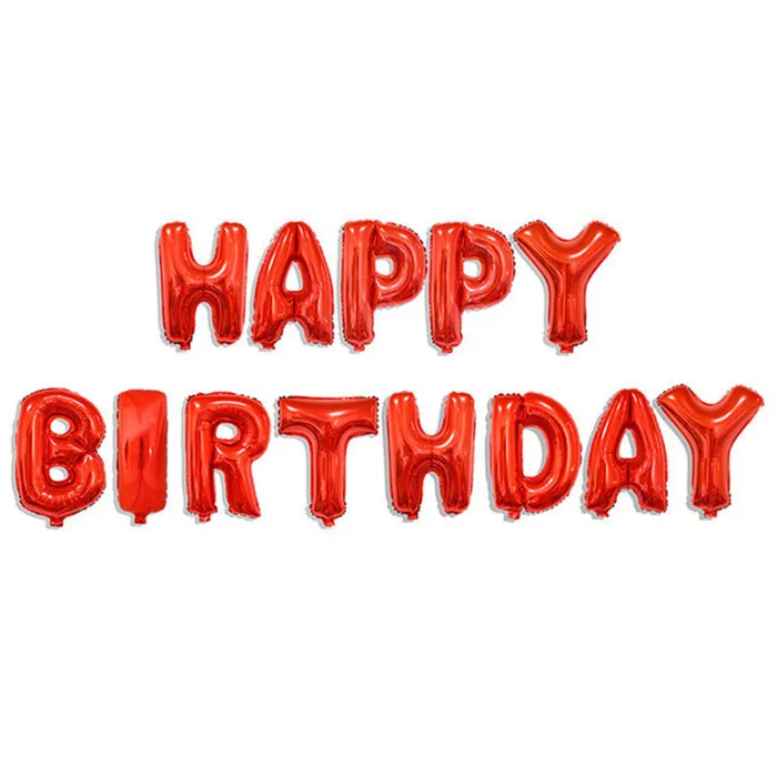 13 шт. 16 дюймов красочные шары с днем рождения буквы алфавита висячие украшения на день рождения дети ребенок душ фольги шар - Цвет: HappyBirthday H09