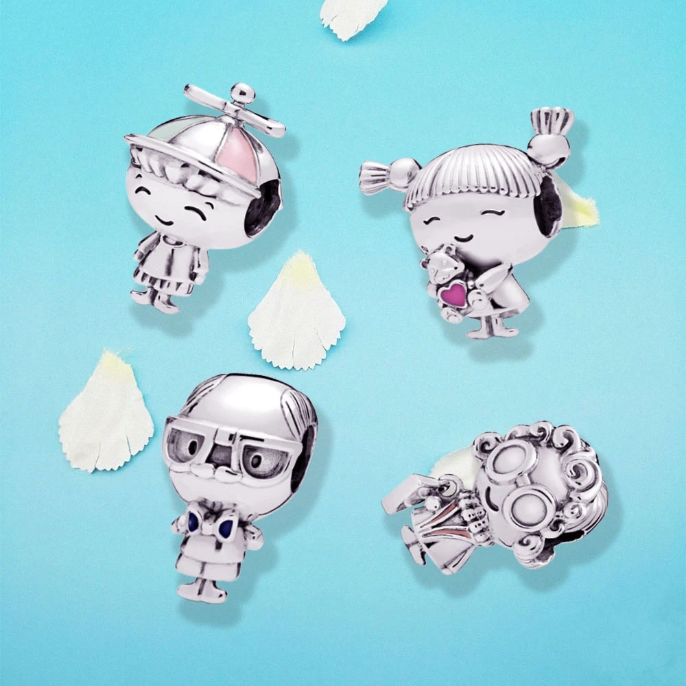 

2019 Spring Authentic 925 Sterling Silver Girl with Pigtails Propeller Hat Boy Grandma Charm Bead Fit Pandora Bracelets Jewelry