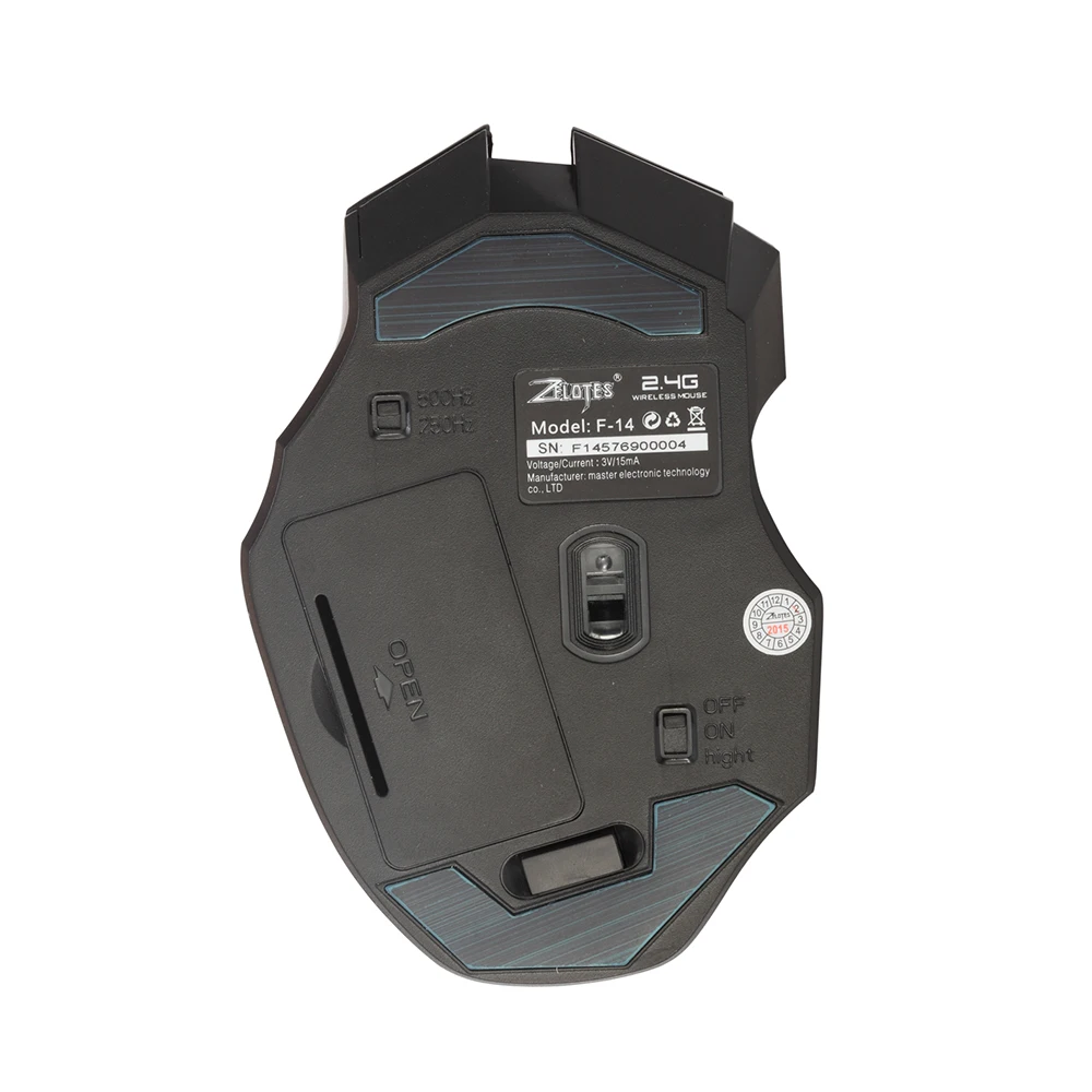 Оптическая беспроводная игровая мышь Zelotes F 14 с подсветкой и регулируемым DPI|mouse