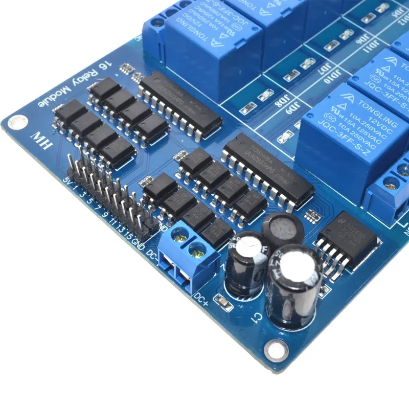 Китайская торговля 12В 16-канальный релейный модуль для arduino ARM PIC AVR DSP электронное реле пластины пояса оптрон
