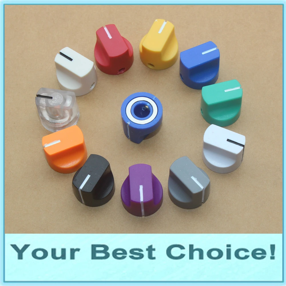 5pcs/Lot 1/4'' Shaft Effect Pedal Rotary Pointer Knob, 6.35mm Shaft