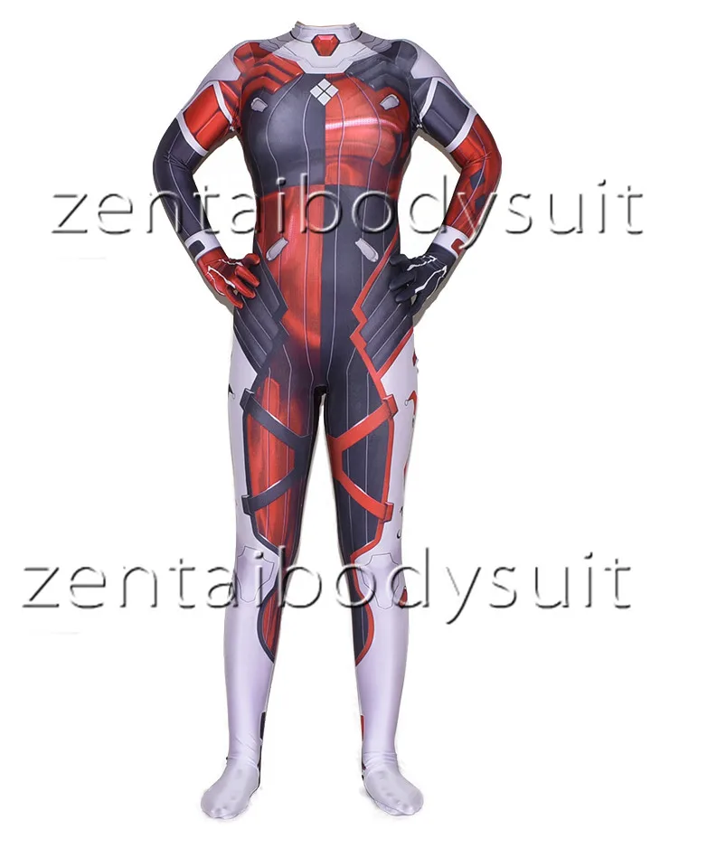 

3D Print Anime 3D DARLING in the FRANXX 02 Zero Two Superhero Lycra Zentai Bodysuit Halloween Cosplay Party suit free delivery