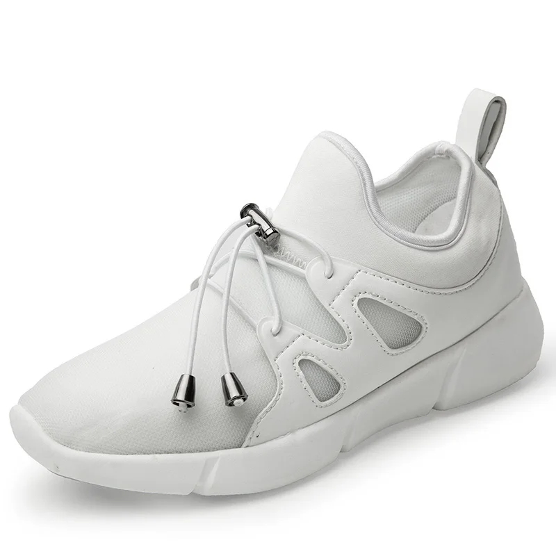 JawayKids 25-41 новая волоконно-оптическая обувь для детей мужские и женские светящиеся кроссовки детская обувь с подсветкой USB заряжаемый через USB светильник обувь - Цвет: White