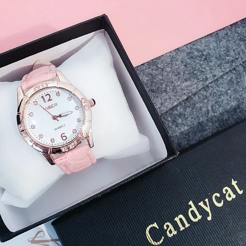 

2019 new luminous watch girl Korean version of the simple girl cute junior high school students children fashion trend waterproo