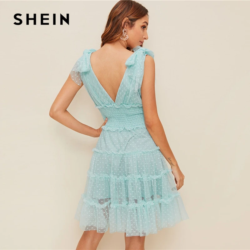 Шеин, кружевное платье с завязками на плечах, женское романтическое платье без рукавов с глубоким v-образным вырезом, миди платье трапециевидной формы, розовое летнее платье
