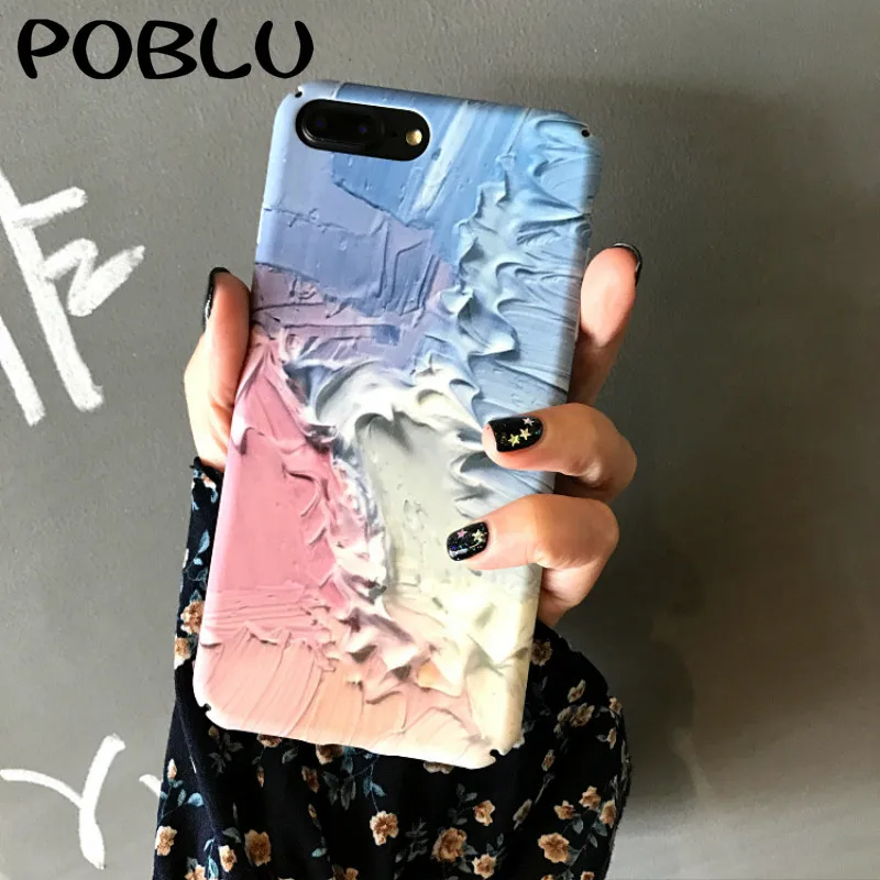 POBLU каракули картина маслом чехол для телефона прекрасный граффити крышка