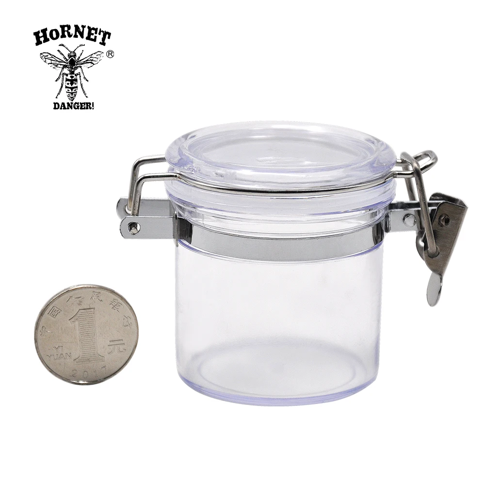 HORNET Transparent Acrylic Airtight Stash Jar 2.17 Inches Multi-Use Vacuum Seal Portable Storage Container for Tobacco Herbs