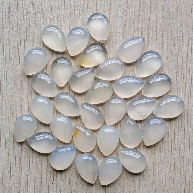 

Wholesale 50pcs/lot fashion natural white onyx water drop cabochon teardrop Beads 13x18mm for jewelry making free shipping