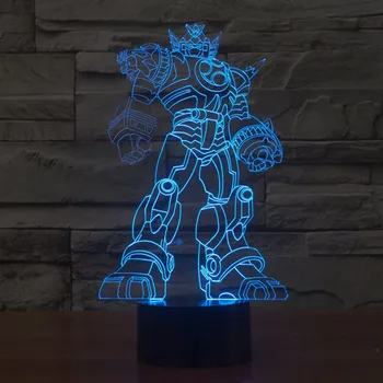

Free Shipping 3D DECOR transformers robot l shape LED Night Light 3D Mood Lamp novelty Bulbing Light Home Decoration