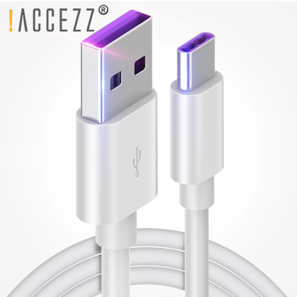 

!ACCEZZ 5A USB Type C Fast Charging Cable For Huawei P30 P20 Mate 20 Pro SamSung S10 For Xiaomi Mi9 Mix 3 Quick Charge Data Cord