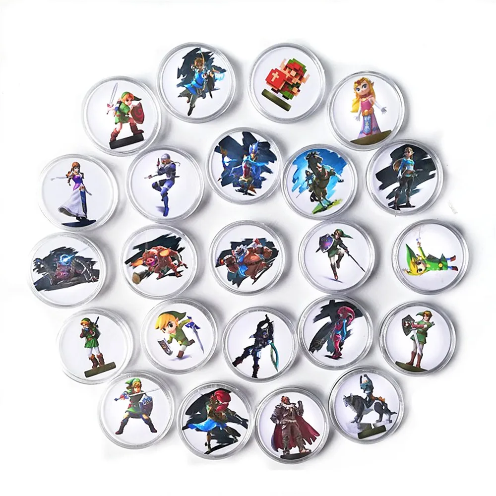 

23Pcs/set Data Young Link Set Zelda Breath for the Wild NFC Card Of Amiibo Collection Coin Tag Ntag215