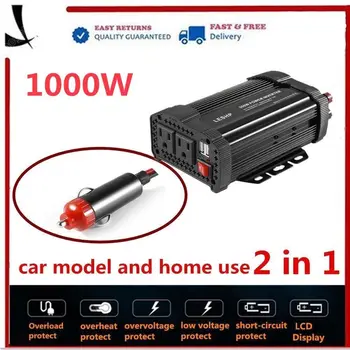

1000W Peak Power Inverter Solar Inverter DC12V to AC110V Automobile Modified Charger Power Converter Adapter