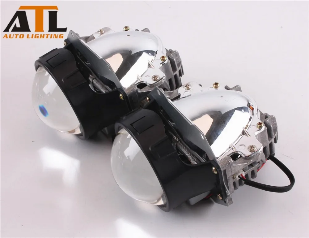 

ACCURATION 2Pcs Car Headlamp Bi Led Projector Lens Headlight 4800LM 6000K 35W All In One Design