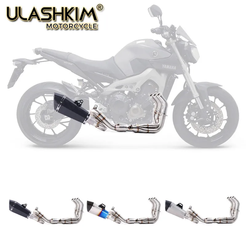Углеродное волокно глушитель средняя труба полная система слипоны для yamaha MT-09 FZ-09 MT09 FZ09- не для Tracer
