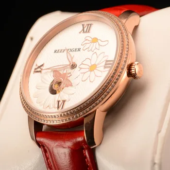 Reef Tiger/RT Top Brand Luxury Women Watch Rose Gold Automatic Watch Clock Relogio Feminino Fashion Watch Reloje Mujer RGA1585 3