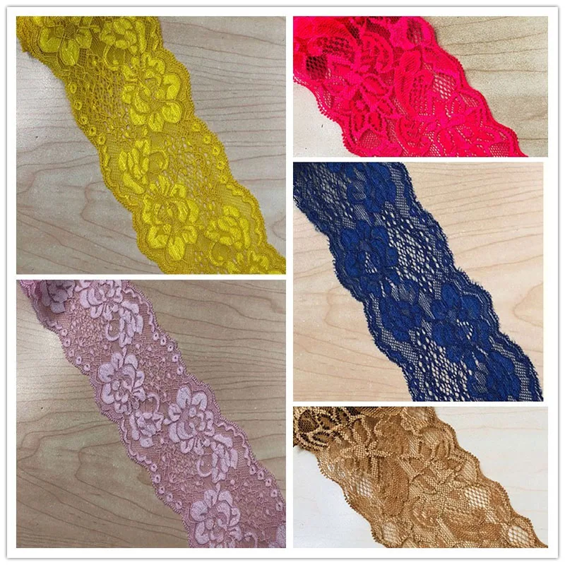 

Soft Stretch Floral Lace Trim Home Textile Lingerie Headband Lace for Furniture Dress Hand Sewing Wedding Decoration 3yards