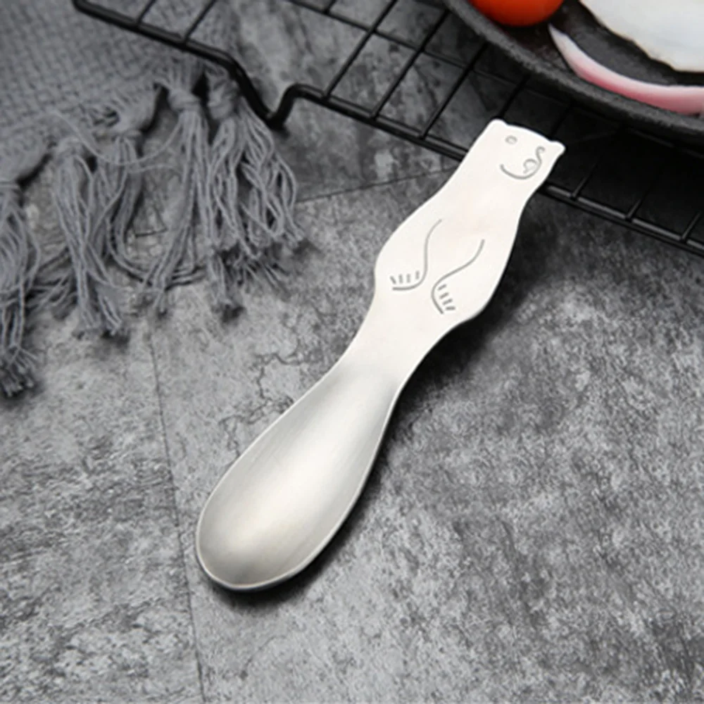Spoon Милая ложка 304 из нержавеющей стали вилка ложка мультфильм полярный медведь чайная ложка узор десертные кофейные чайные вечерние принадлежности маленький подарок - Цвет: Spoon