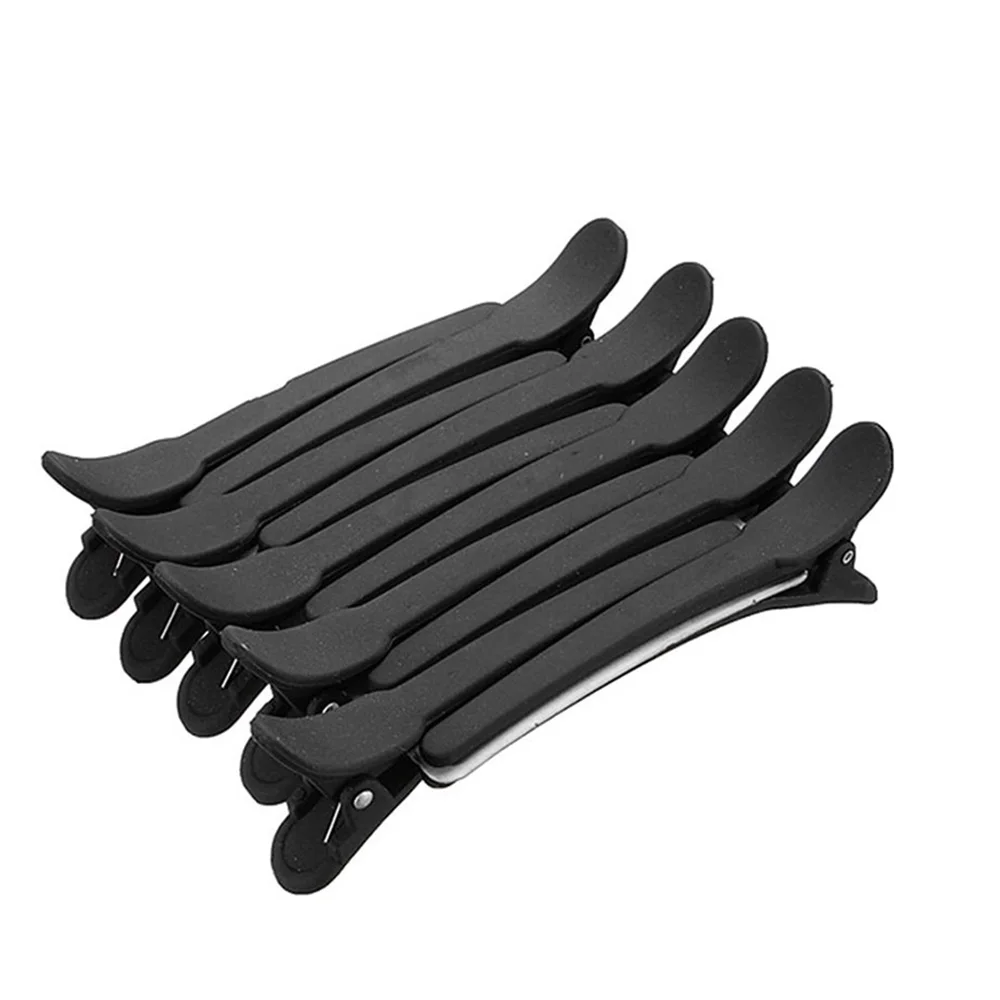12Pcs Black Hair Grip Clips Hairdressing Sectioning Cutting Hair Clamps