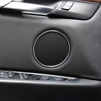 

Chrome plate ABS 4pcs Matte Door Speaker Covers Trim Frame For BMW X6 F16 2015-2017 & X5 F15 2014-2017