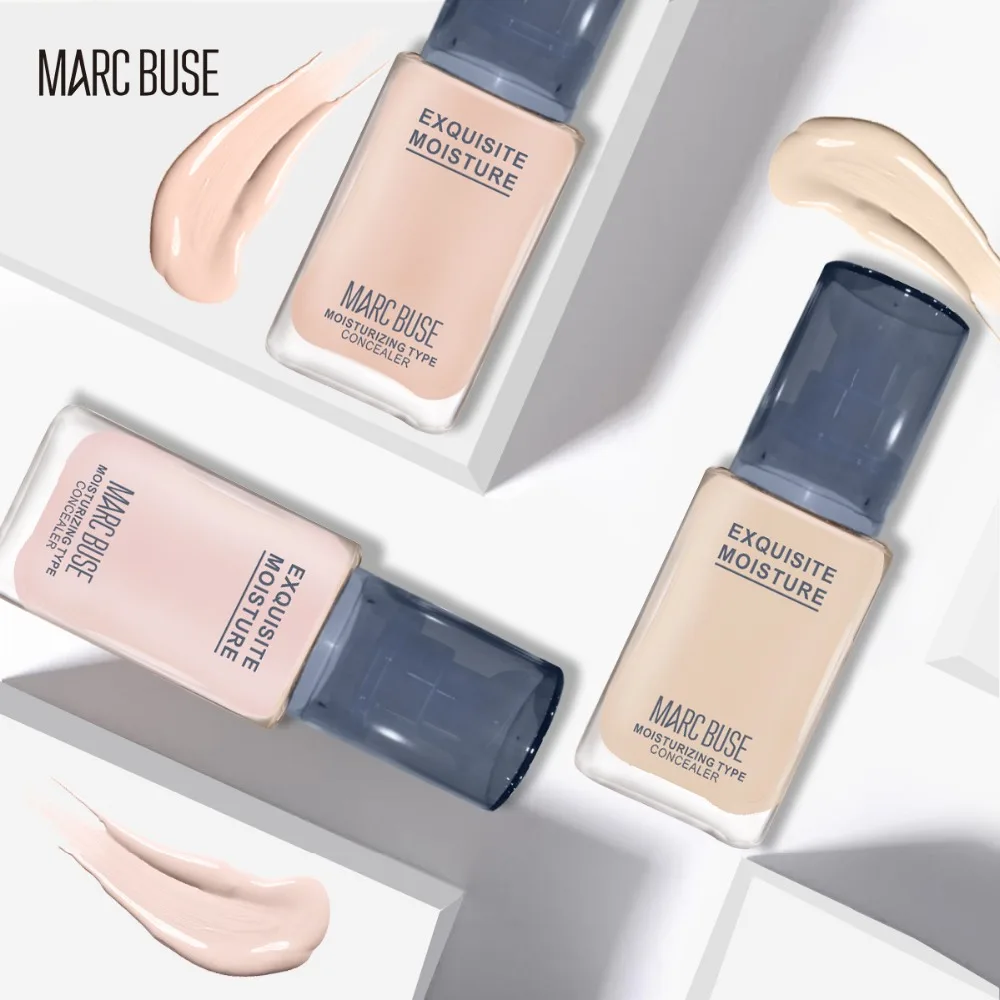 

MARC BUSE Whitening Liquid Full Cover Concealer Foundation Facial Base Cream Brighten Moisturizer Mineral Makeup Primer 0301