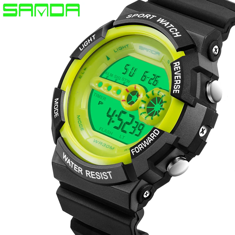 spesifikasi SANDA Relogio Masculino Tahan Air Luar Olahraga Gaya G Kejutan Jam Tangan Pria Quartz Digital Watch Militer DIPIMPIN Jam Tangan