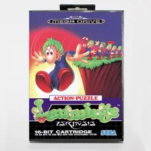 Леммингов 16 бит Sega MD карточная игра с коробку для Sega Mega Drive для Genesis