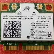 Двухдиапазонный беспроводной-AC 3160HMW AC3160 3160ACHMW Половина мини PCI-Express PCIe беспроводной Wlan+ BT Bluetooth Wifi карта