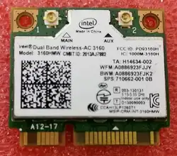 Двухдиапазонный беспроводной-AC 3160HMW AC3160 3160ACHMW Половина мини PCI-Express PCIe беспроводной Wlan + BT Bluetooth Wifi карта