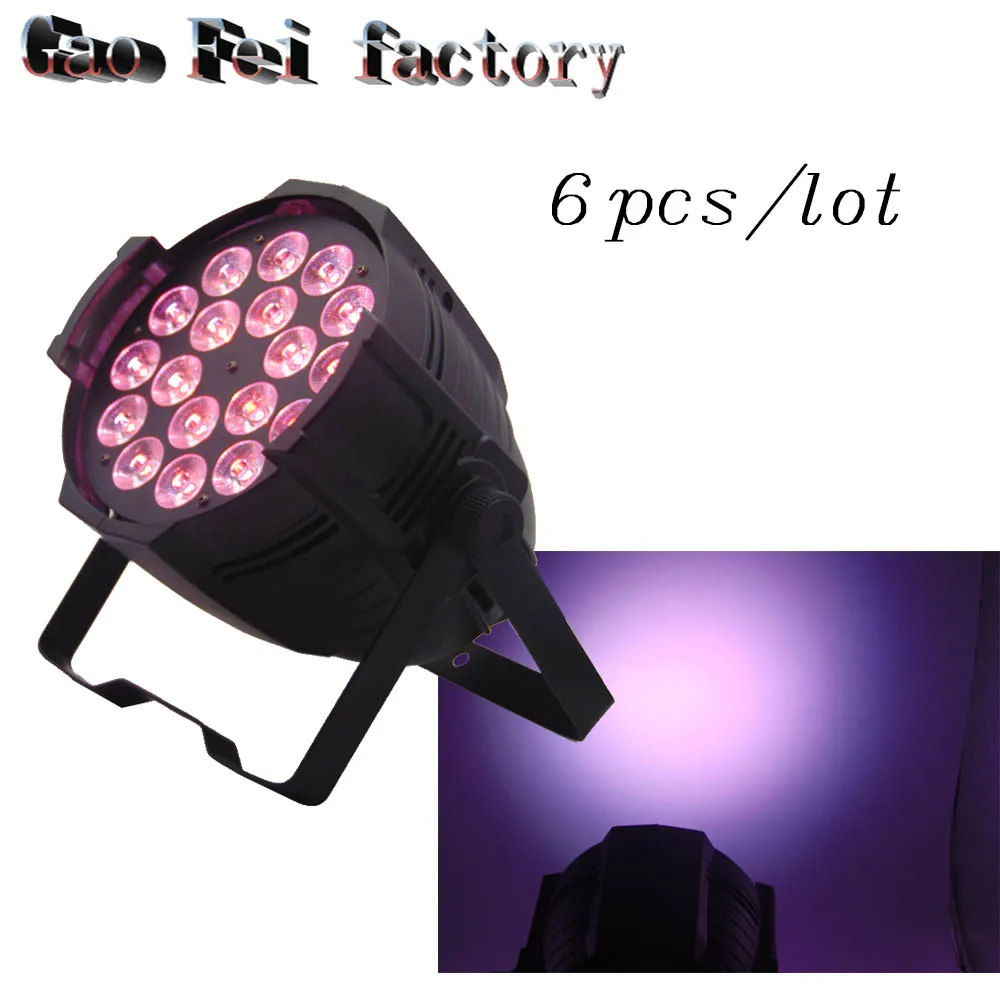 

minimum 6pcs/Lot LED Flat Par 18x12W RGBW DMX Stage Lights Business Light with