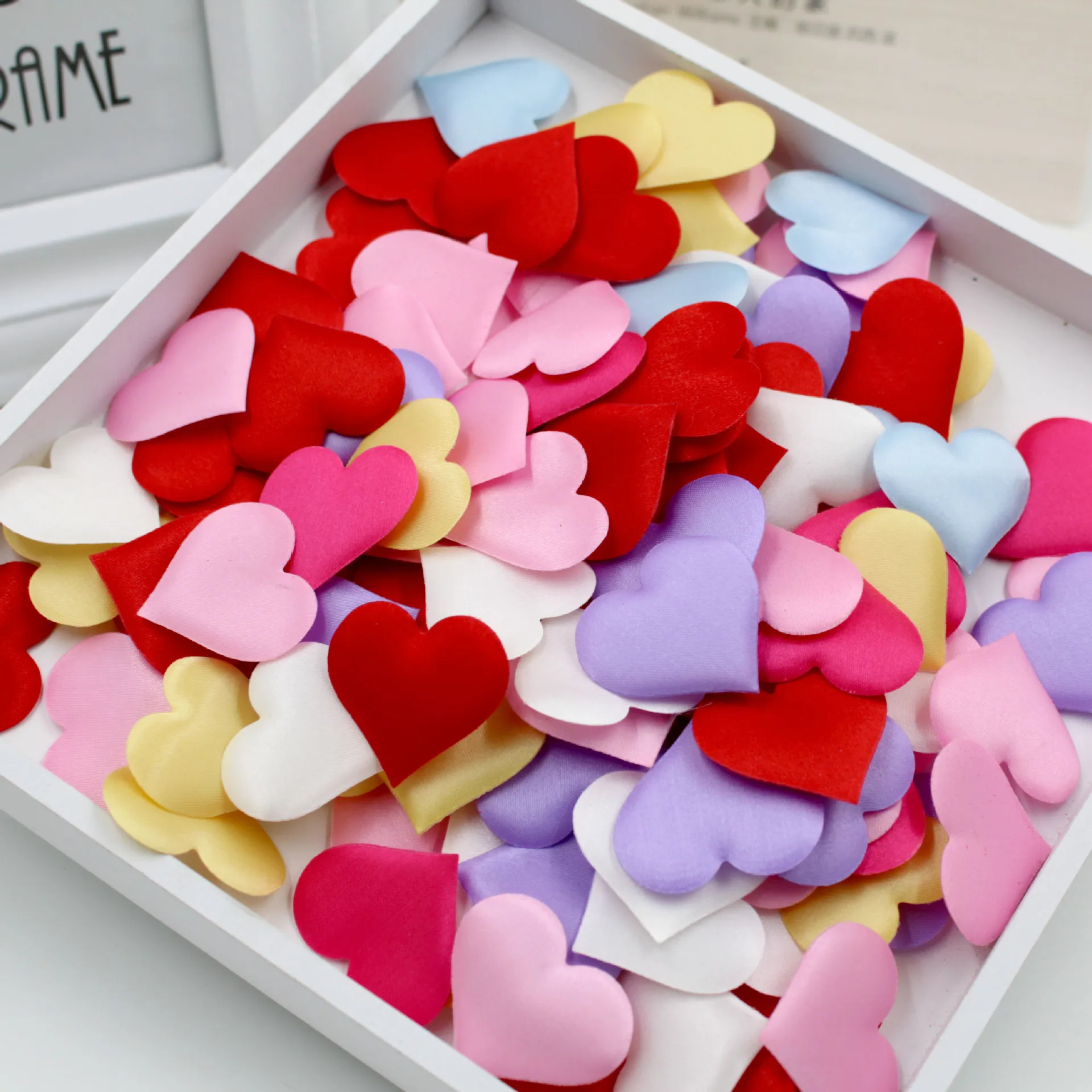 

1000pcs Wedding Confetti Love Heart Confetti Non-woven Fabric 1 Year Decoration Fortnight Birthday Boy Fortnight Party Valentine