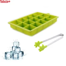 

Tebrigo 15 Grid Ice Mould Silicone Ice Tray Molds DIY Desert Cocktail Juice Maker Square Ice Mold Silicone Mold Ice Cube Ice