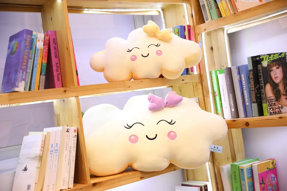 1 шт. 90 см Kawaii Cloud мягкая плюшевая подушка Lovey в виде улыбающегося облака Мягкие плюшевые игрушки для детей маленьких девочек G